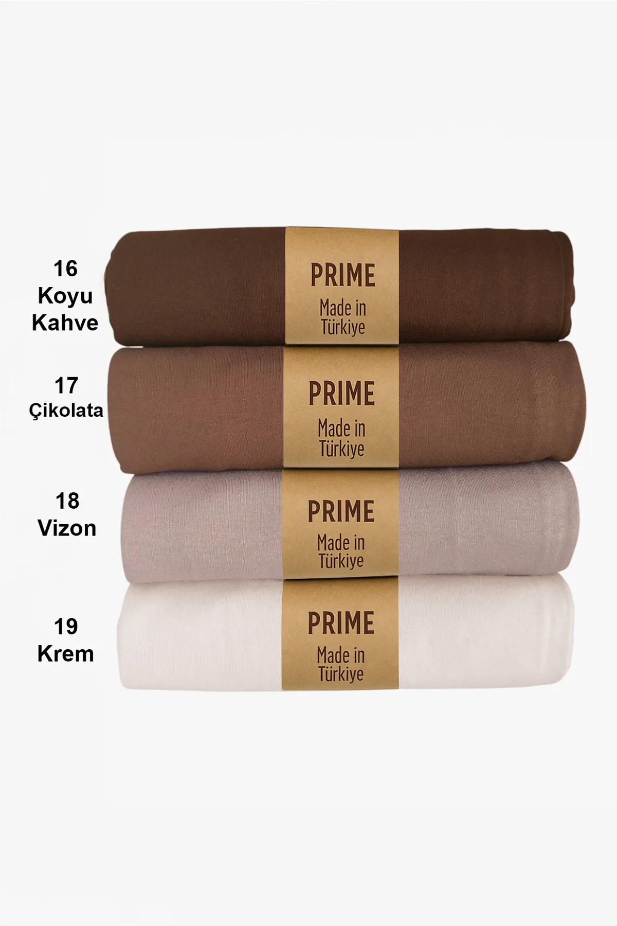 [P10200-KOYU KAHVE - ÇİKOLATA - VİZON - KREM] Cotton Shawl 4 Pieces Coordinated Modern For Daily Use Dark Brown Chocolate Mink Cream