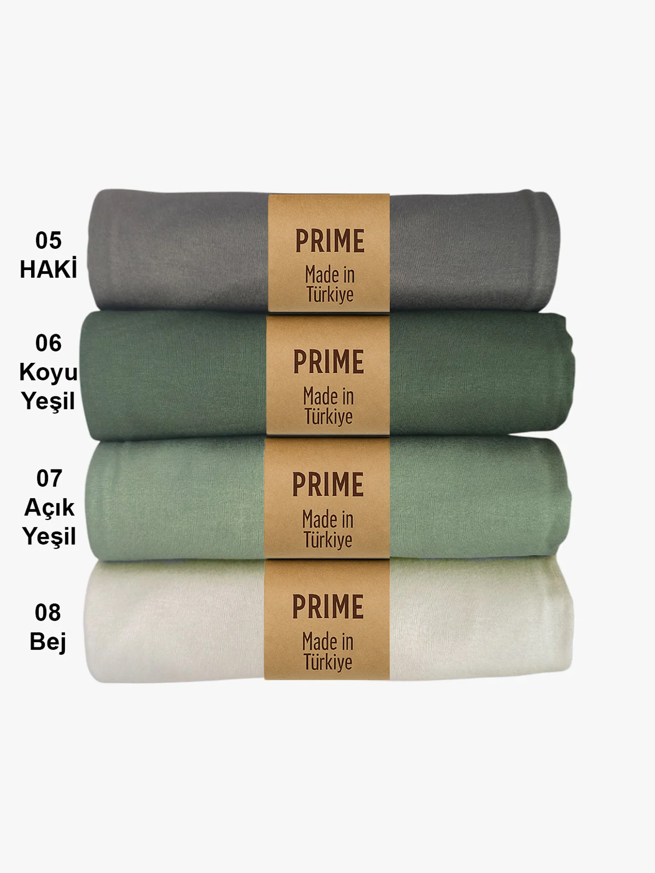 [P10200-HAKİ - KOYU YEŞİL - AÇIK YEŞİL - BEJ] Cotton Shawl 4 Pieces Coordinated Modern For Daily Use Dark Olive Light Green Beige