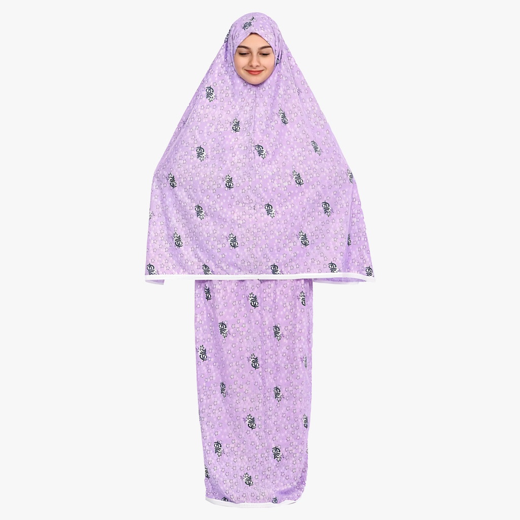 [P10101-Mor] Kids Prayer Clothes Fulla Two Piece 100% Cotton Comfortable Gentle on Skin Sleeveless For Girls Purple