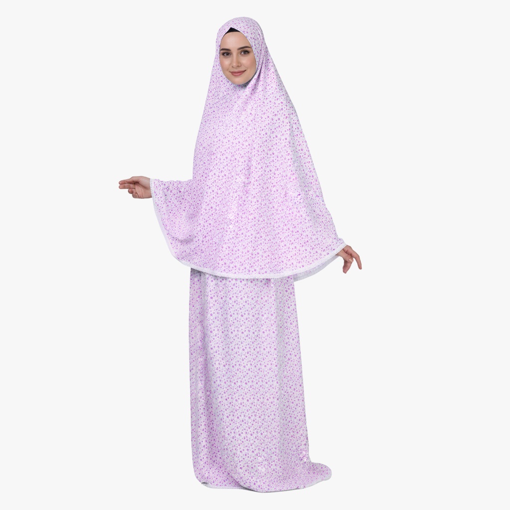 [P10081-Pembe] Two Piece Prayer Dress 100% Cotton Sleeveless Comfortable Practical Pink