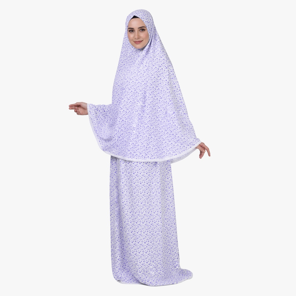 [P10081-Mor] Two Piece Prayer Dress 100% Cotton Sleeveless Comfortable Practical Purple